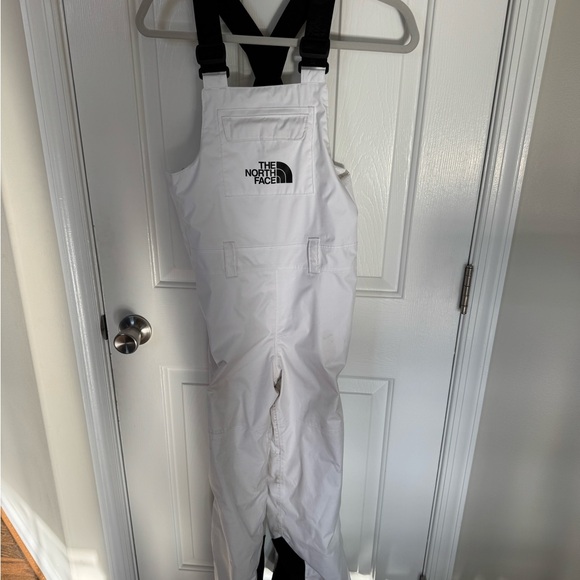 The North Face Girl’s White Ski Bib - Picture 1 of 8